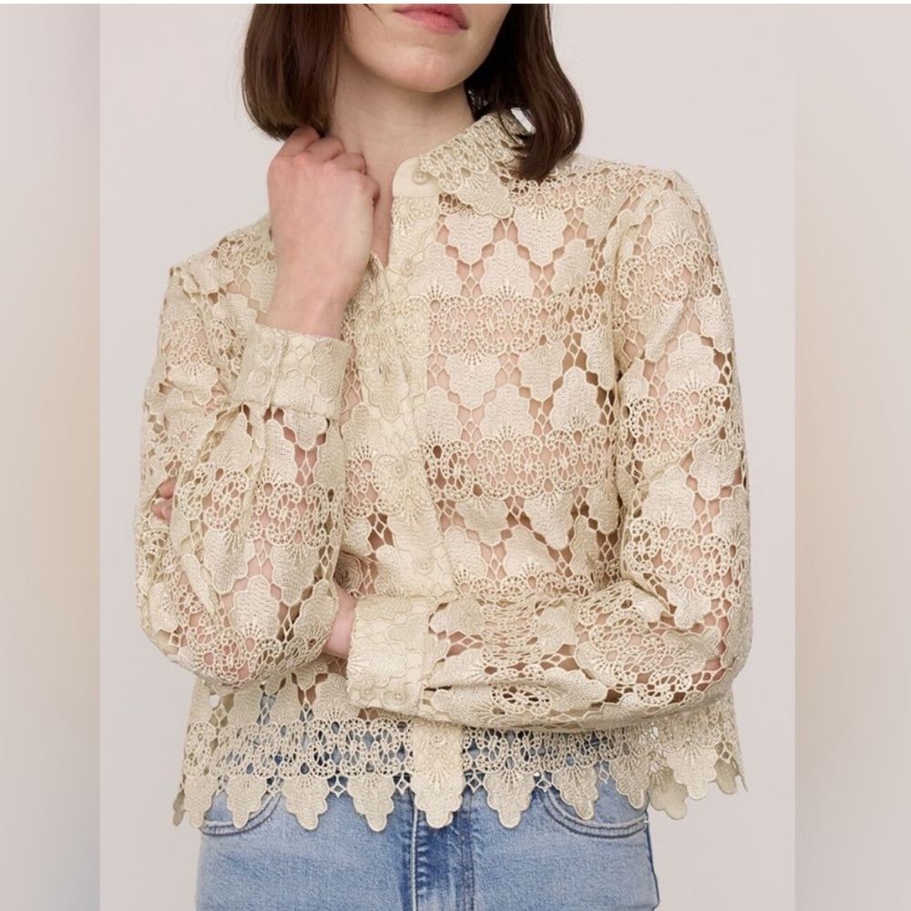 Frame Denim Lace Blouse